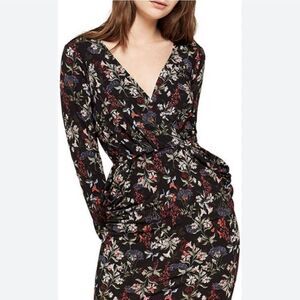 BCBGeneration Soft Knit Floral Dress. Dark Academia,  Romcom, Dark Floral